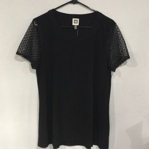 Anne klein women Blouse Size L in Black